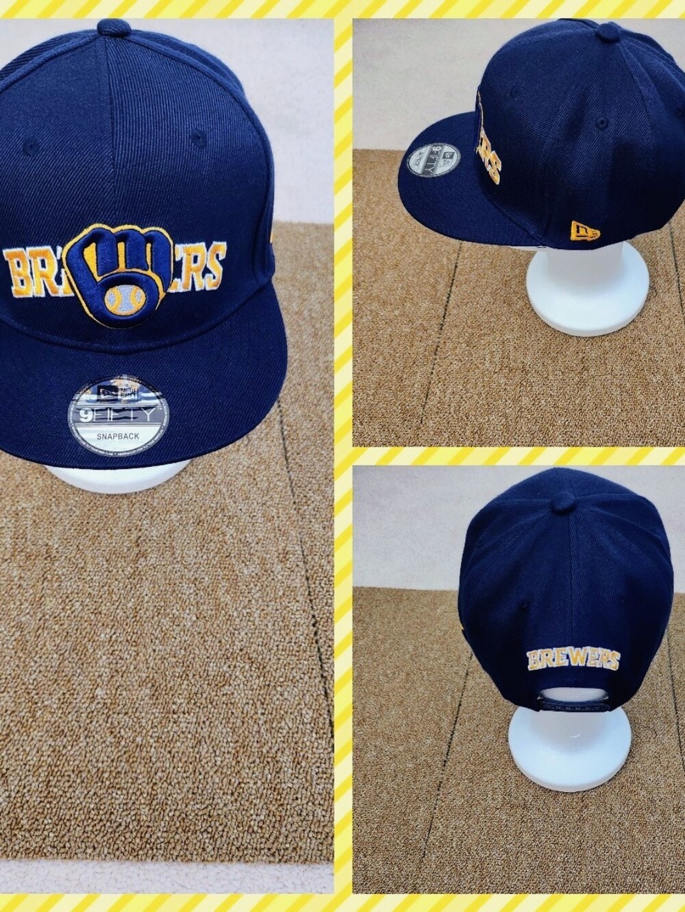 MILWAUKEE BREWERS MLB BASEBALL SNAPBACK HAT.